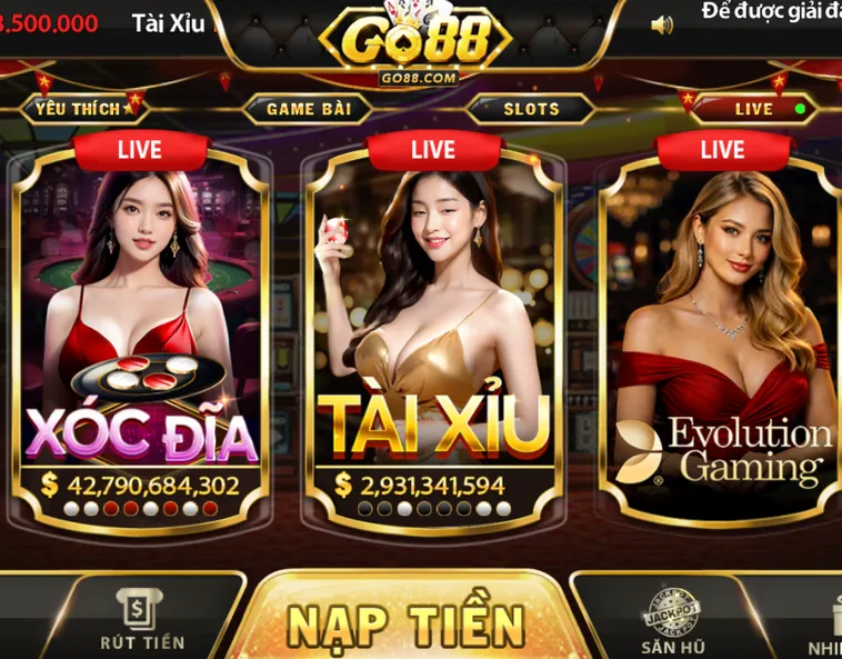LiveStream Casino Go88 Sòng Bạc Trực Tuyến Thời Gian Thực Đẳng Cấp Nhất