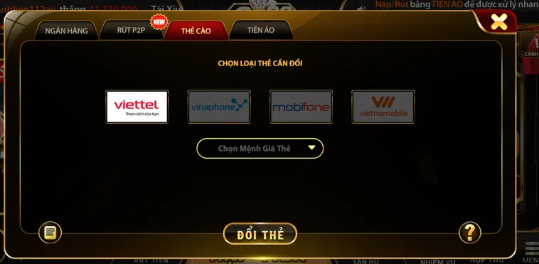 Rút tiền Go88 bằng thẻ cào an toàn tiện lợi nhanh chóng.