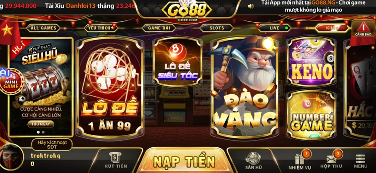 Khám Phá Sảnh Lô Đề Go88 Với Tỷ Lệ Trả Thưởng Cao Nhất Thị Trường Hiện Nay